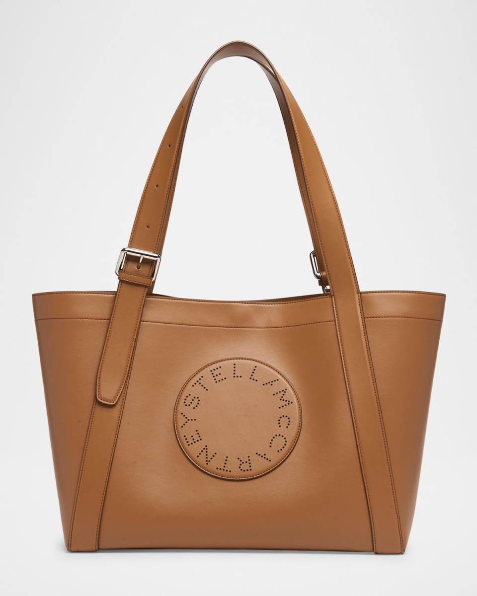 Vegan Leather Logo Tote Bag